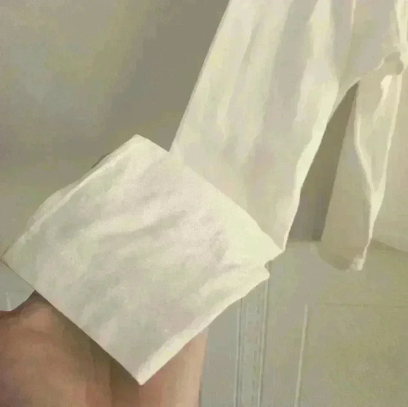 Divided by H&M Plus Ivory Cotton Cropped Mock Neck Long Sleeve Top Sz XXL NWT - Picture 5 of 12